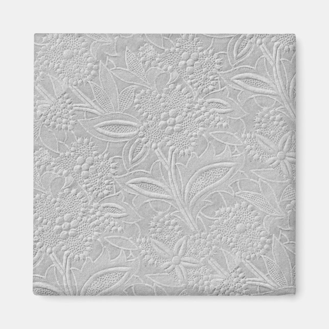 Aimant Revêtement floral gris (Devant)