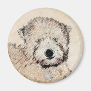 Aimant Revêtu doux Roue Peinture Terrier Art original