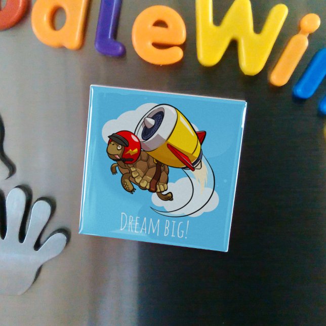 Aimant Rêvez Gros ! Carton de tortue dynamique (Créateur téléchargé)