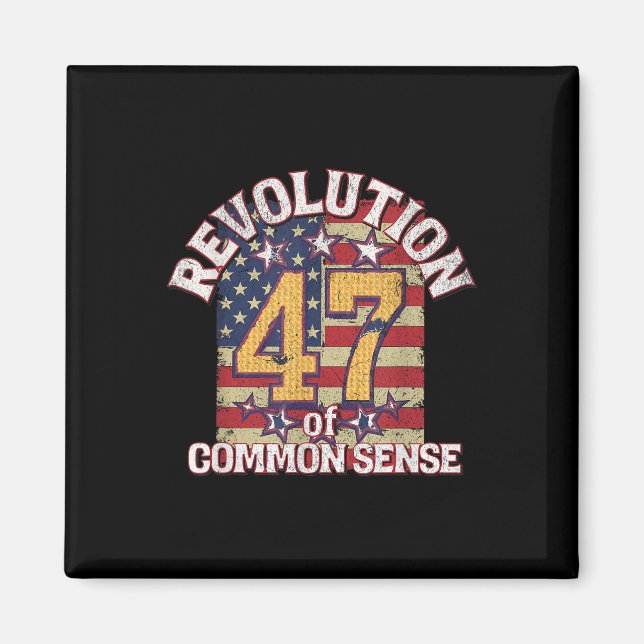 Aimant Révolution Du Bon Sens Trump 47 Président (Devant)