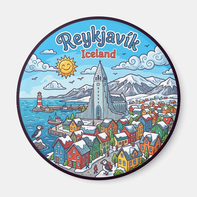 Aimant Reykjavík Islande (Devant)