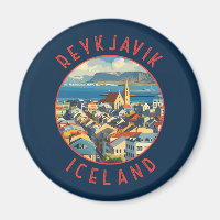 Reykjavík Islande Cercle retro désorganisé