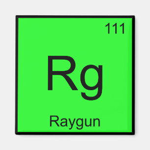 Aimant Rg - Raygun Symbole d'élément de chimie T-Shirt dr