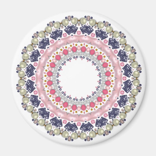 Aimant Rhinestones, paillettes, confettis (Devant)