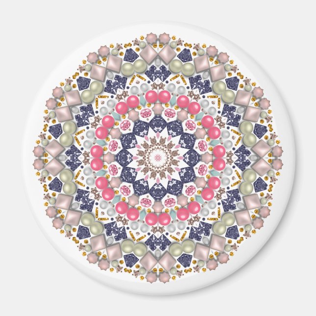 Aimant Rhinestones, paillettes, confettis (Devant)