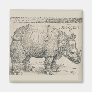 Aimant Rhinoceros, coupe de bois par Albrecht Durer