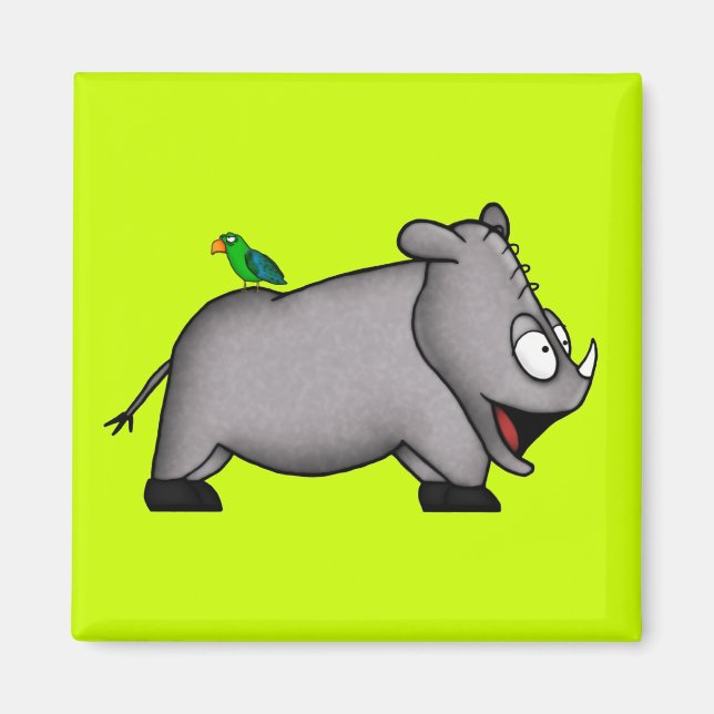 Aimant Rhinocéros de bébé (Devant)