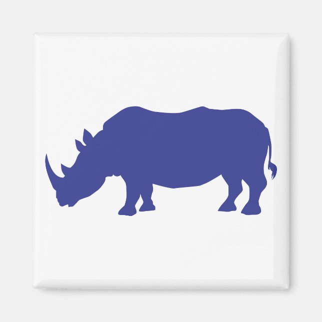 Aimant Rhinoceros Silhouette (Devant)