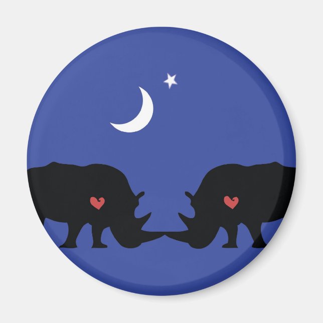 Aimant Rhinos amoureux (Devant)