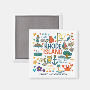 Aimant Rhode Island Famille Voyage Souvenir Personnalisé