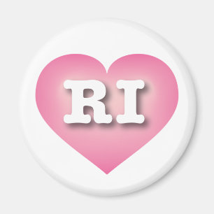 Aimant Rhode Island Pink Fade Heart - I love RI