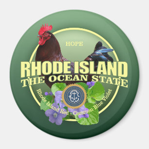 Aimant Rhode Island State Bird & Flower