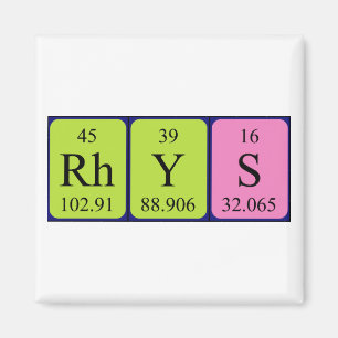 Aimant Rhys'aimant nom de table périodique