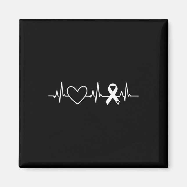 Aimant Ribbon du mois de sensibilisation aux maladies car (Devant)