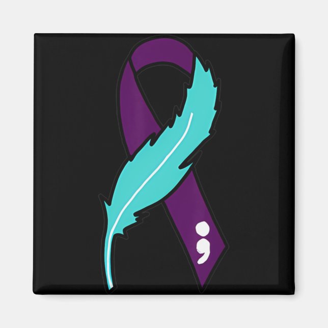 Aimant Ribbon Suicide Awareness Mental Health For Men Wom (Devant)