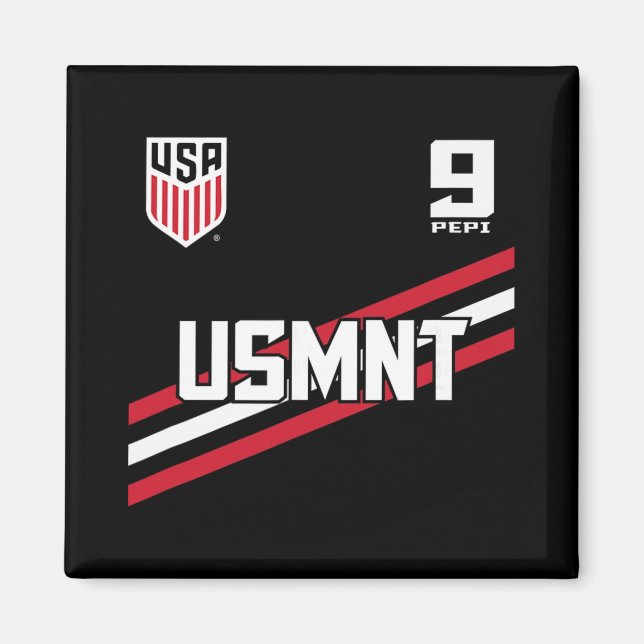 Aimant Ricardo Pepi 9 Navy Usmnt Sous Licence Officielle  (Devant)