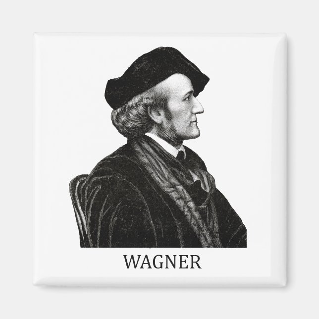 Aimant Richard Wagner, noir (Devant)