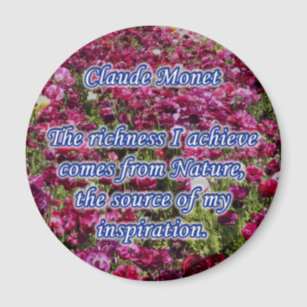 Aimant Richesse D Aimant De Citation De Monet De Nature Zazzle Fr