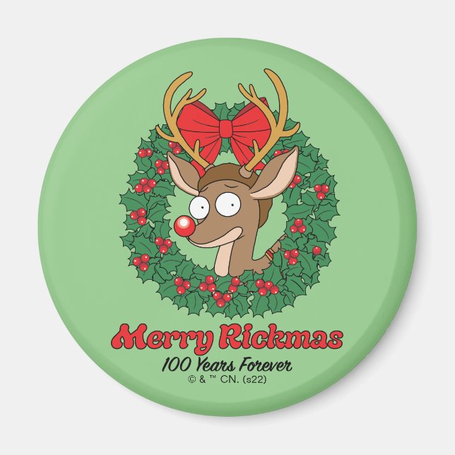 Aimant Rick and Morty | Reindeer Morty Merry Rickmas (Devant)
