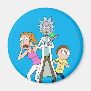 Aimant RICK AND MORTY™   Rick, Morty, and Summer