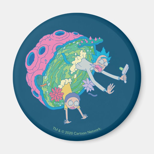Aimant RICK ET MORTY™ | Décrochage du portail infecté (Devant)