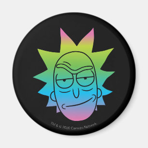 Aimant RICK ET MORTY™  motif Rainbow Rick Head