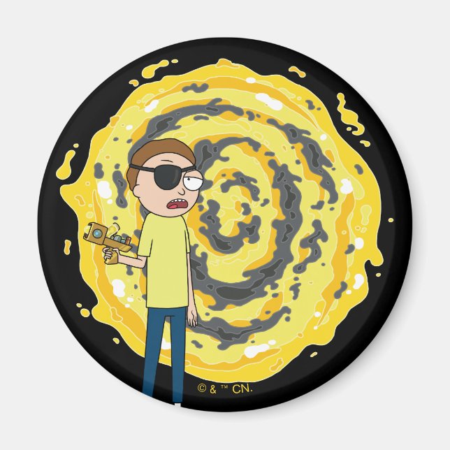 Aimant RICK ET MORTY™ | Portail d'Evil Morty (Devant)