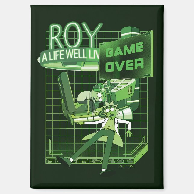 Aimant RICK ET MORTY™ | Roy Une Vie Bien Vécue (Recto)