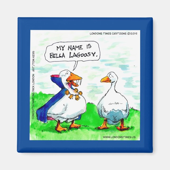 Aimant Rick London Funny Goose Vampire portant des cloche (Devant)