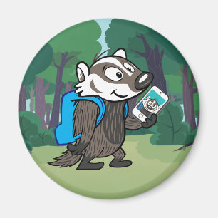 Aimant Ricky Raccoon  Selfie d'un blaireau de Boomer