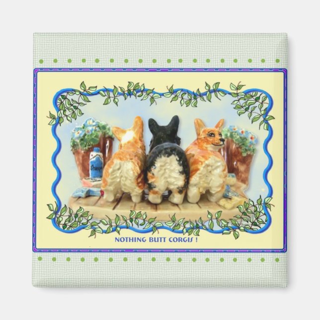 Aimant "Rien Que Corgis" (Devant)