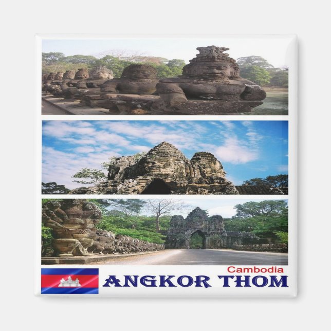 Aimant Rif. KH Cambodge, Angkor Thom, Frigo (Devant)