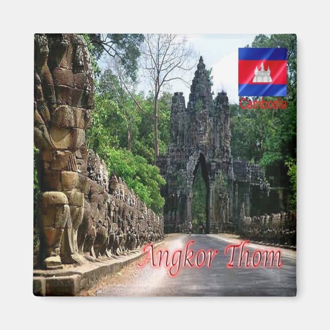 Aimant Rif. KH Cambodge, Angkor Thom, Porte Sud, Frigo (Devant)