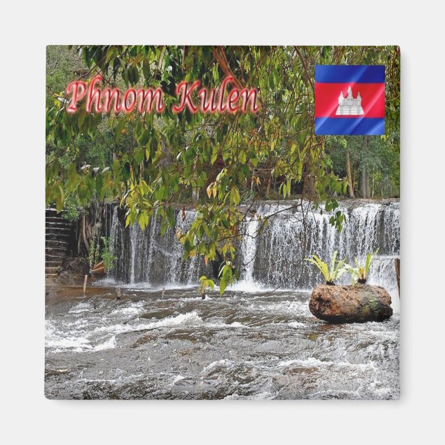 Aimant Rif. KH Cambodge - Cascade à Phnom Kulen (Devant)