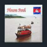 Aimant Rif. KH Cambodge, Phnom Penh, Frigo<br><div class="desc">Vous y trouverez le souvenir de vos vacances. (KH Cambodia,  Phnom Penh Fridge magnet). Amaze amis et parents avec les souvenirs uniques de votre voyage. Essaie-nous ! #LeoPepeDesign - asia cambodia,  leopepedesign,  voyage en photo tourisme,  cadeau gadget frigo aimant.</div>