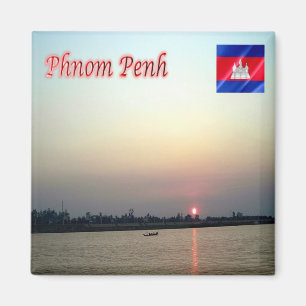 Aimant Rif. Lever de soleil au Cambodge à Phnom Penh