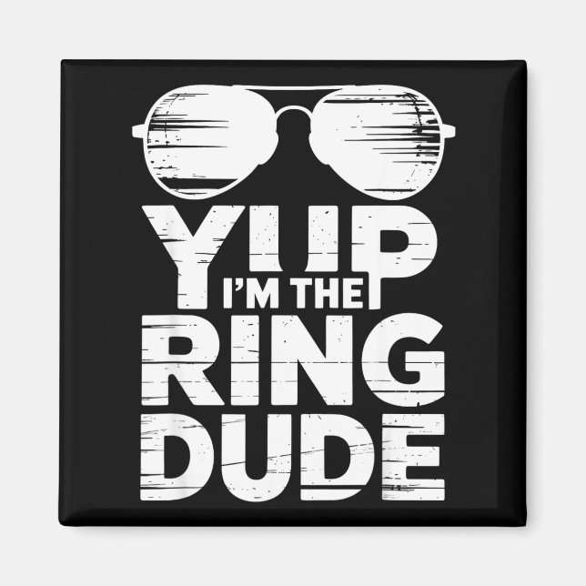 Aimant Ring Security Wedding Party Funny Ring Bearer  (Devant)