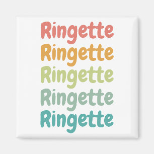 Aimant Ringette Cute Retro Lecteur Ringette Cadeaux