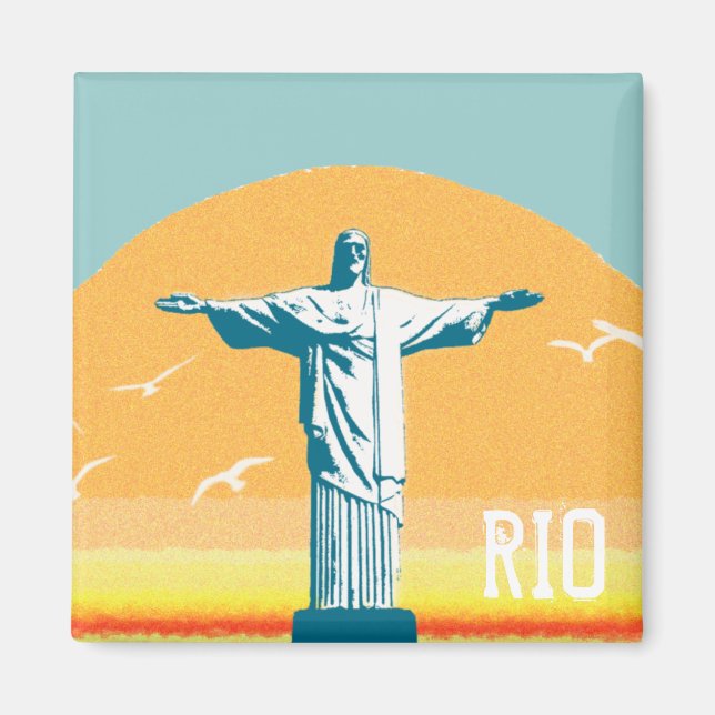 Aimant Rio - Corcovado - Jésus Christ Rédempteur (Devant)