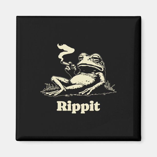 Aimant Rippit Frog Stoner Fumeur de Weed Drôle  (Devant)