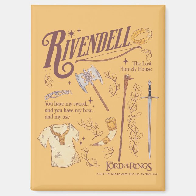 Aimant RIVENDELL™ Watercolor Collage Graphic (Recto)