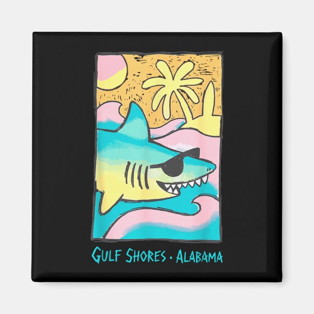 Aimant Rives du golfe de l'Alabama vacances à la plage de (Devant)