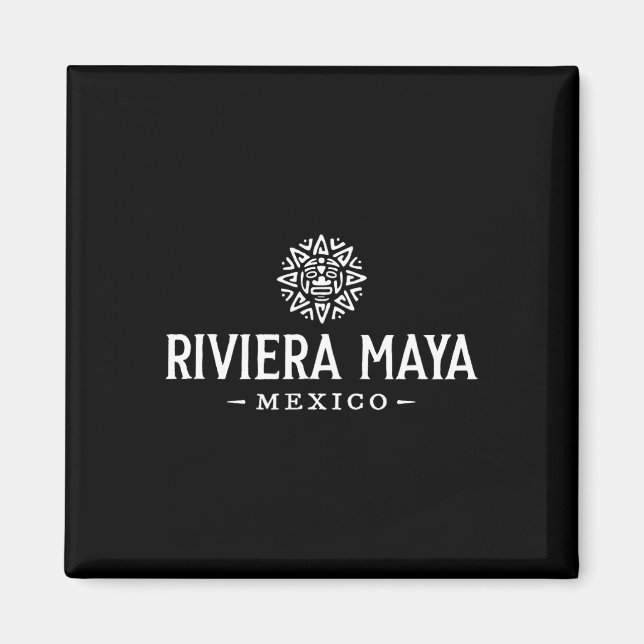Aimant Riviera Maya Mexique Rétro Sun Vacances Souvenir (Devant)