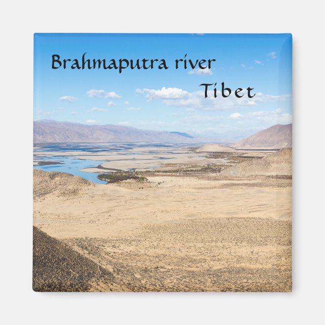 Aimant Rivière Brahmaputra et paysage désertique - Tibet (Devant)
