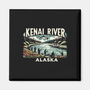Aimant Rivière Kenai Alaska Ak Pêche au saumon Amoureux d