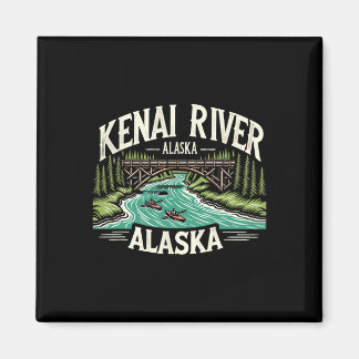 Aimant Rivière Kenai Alaska Ak Pêche au saumon Bateau Rét