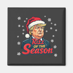 Aimant Rizz de la saison drôle de Trump Noël Santa