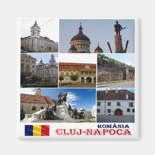 Aimant RO - Roumanie - Cluj-Napoca - Collage en mosaïque