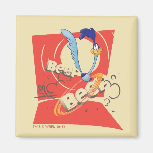 Aimant ROAD RUNNER™ BEEP BEEP!™ Graphique de coucher de s (Devant)