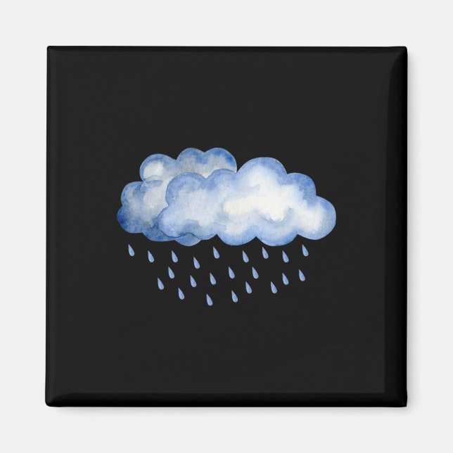 Aimant Robe de nuages blancs Costume de goutte Noël Hallo (Devant)